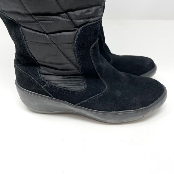 PAJAR Knee High Faux Fur Snow Boot With Buckle In Black Size 8.5 - Picture 4 of 10